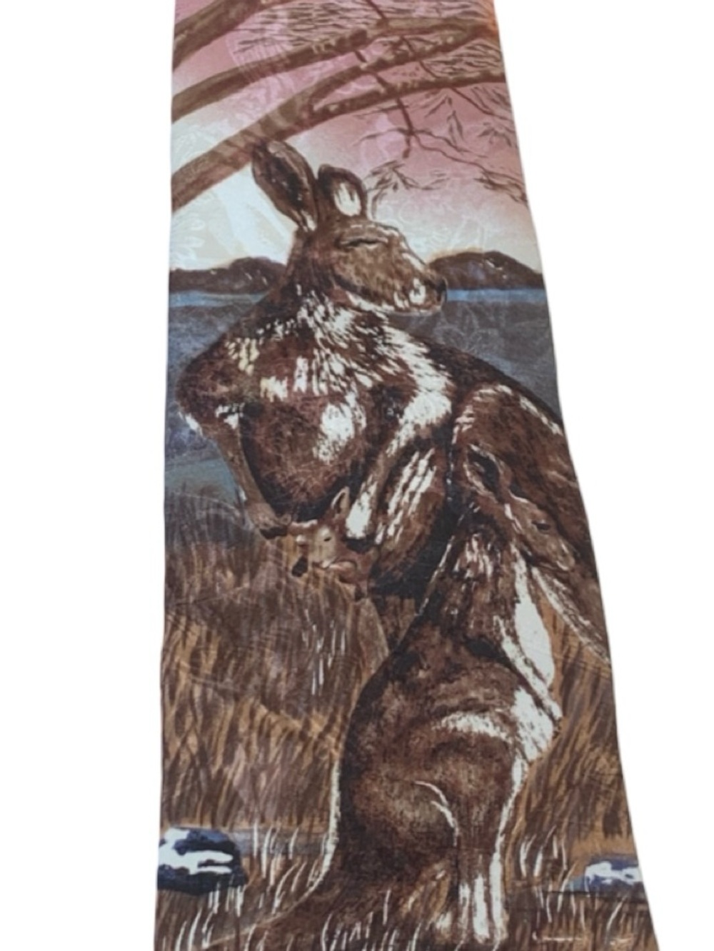 Wembly Endangered Species Kangaroo Silk Tie